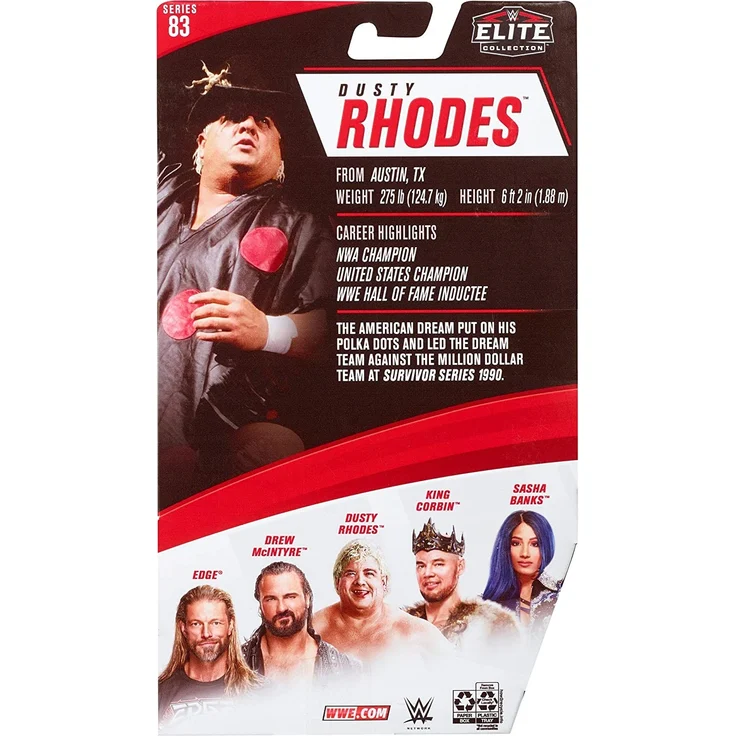 WWE GVB51 - Dusty Rhodes Elite Collection Actionfigur, ca. 15 cm, beweglich, zum Sammeln, ab 8 Jahren – Bild 7