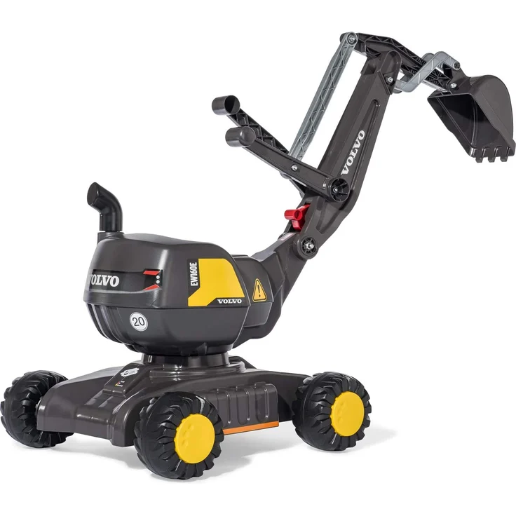 Rolly Toys rollyDigger Volvo EW160 Spielzeugbagger (für Kinder von 3-5 Jahre, Kunststoffbagger, Farbe grau/gelb) 421152 – Bild 3