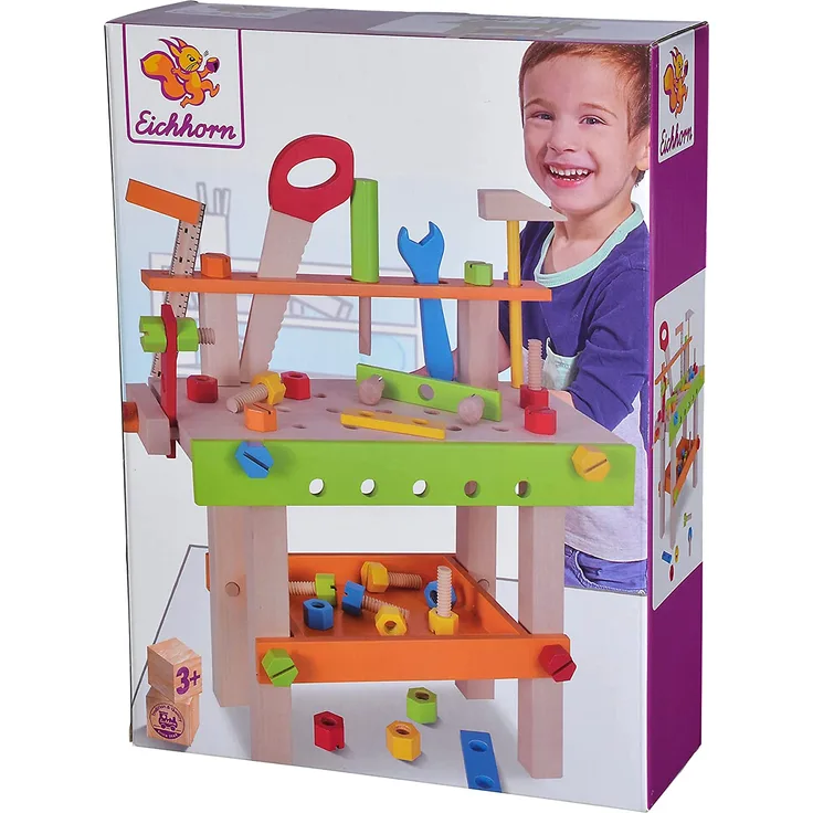 Eichhorn 100001844 Werkbank Spielzeug, Bunt