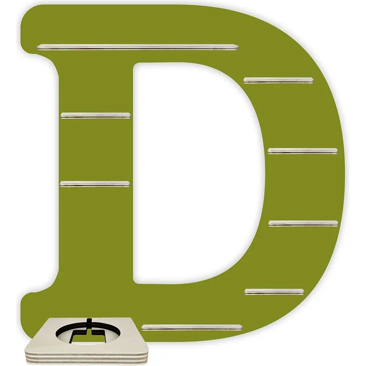 Farbklecks Collection 'Alphabet D' Regal für Musikbox Grün mit Musikboxhalter
