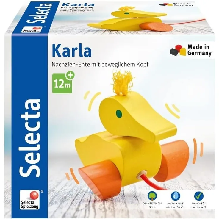 Selecta Holzspielzeug Nachzieh-Ente Karla