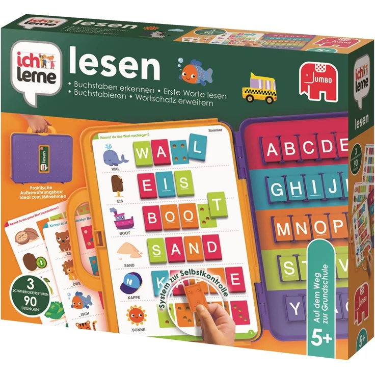 Jumbo Spiele 19565 ich lerne lesen Lernspiel für Kinder, Ab 5 Jahren – Bild 9