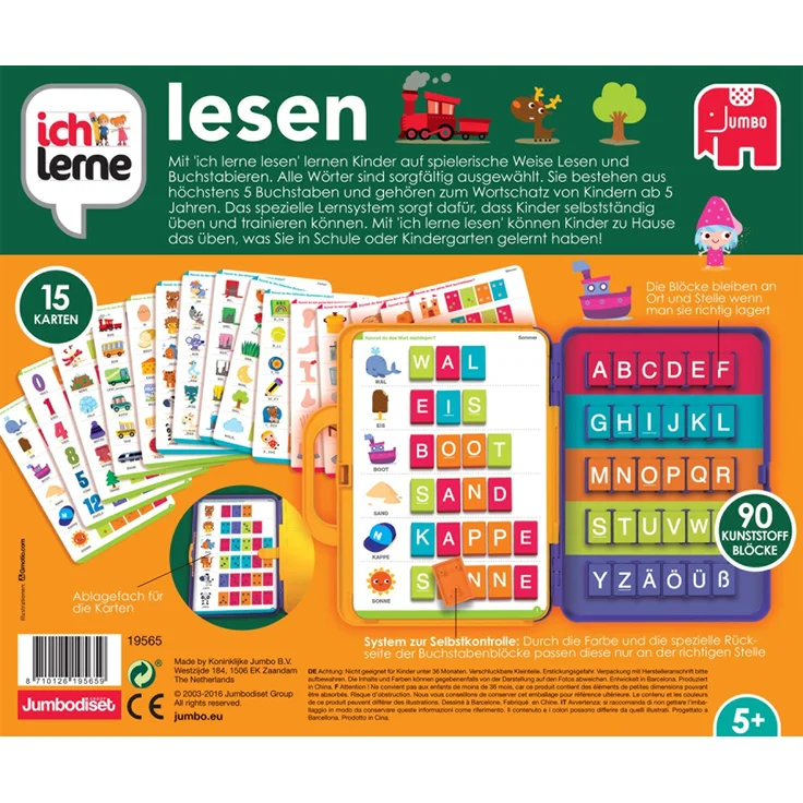 Jumbo Spiele 19565 ich lerne lesen Lernspiel für Kinder, Ab 5 Jahren – Bild 11