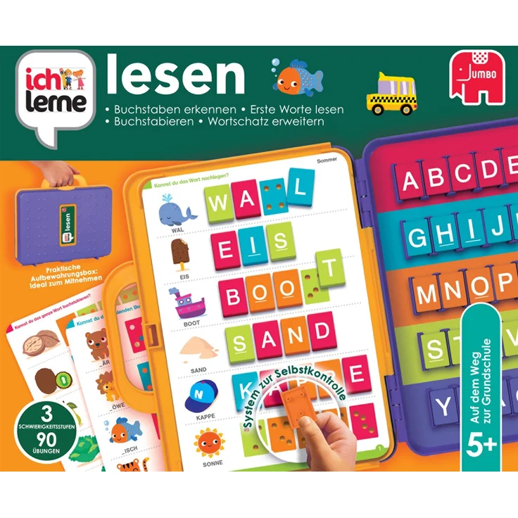 Jumbo Spiele 19565 ich lerne lesen Lernspiel für Kinder, Ab 5 Jahren – Bild 10
