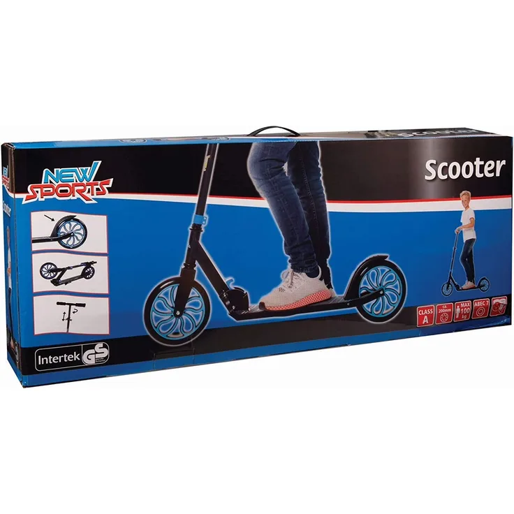 New Sports Scooter Blau/Schwarz, 200mm, ABEC7