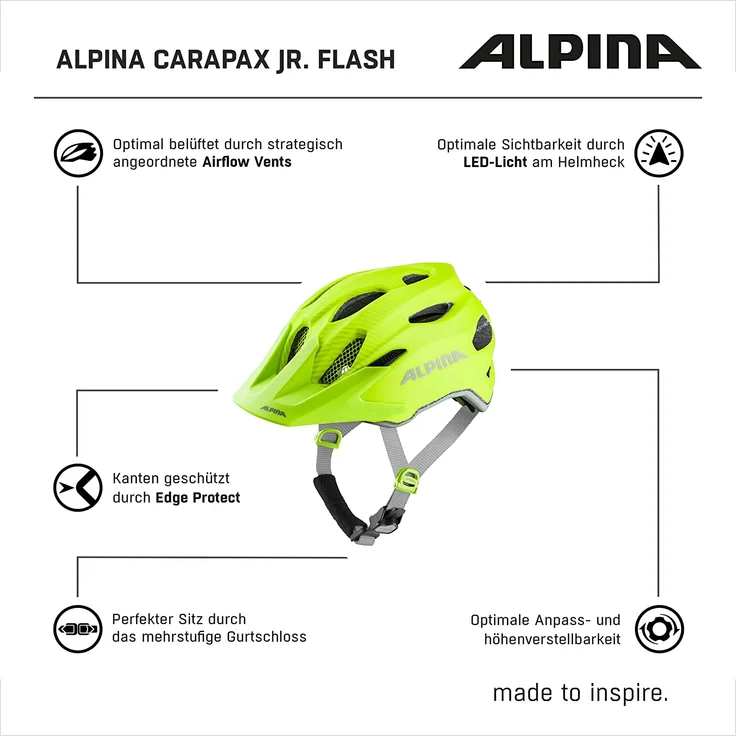Alpina Carapax JR. Flash be visible matt (40) 51-56 - Preisvergleich – Bild 5