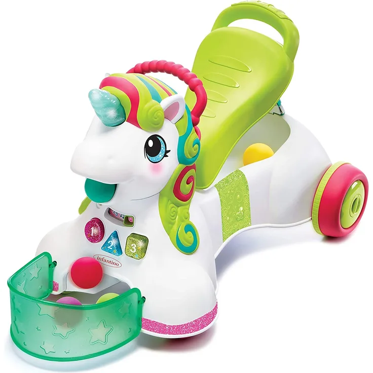 Infantino 3-in-1 pusher ride-on ride Unicorn