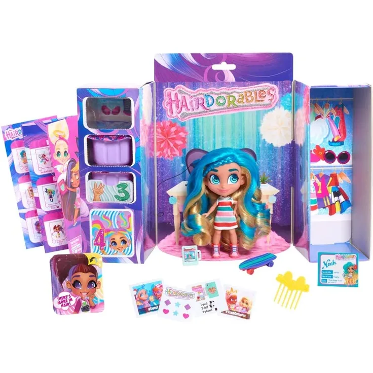 Hairdorables Stylose Puppen mit glänzendem und Buntem Haar