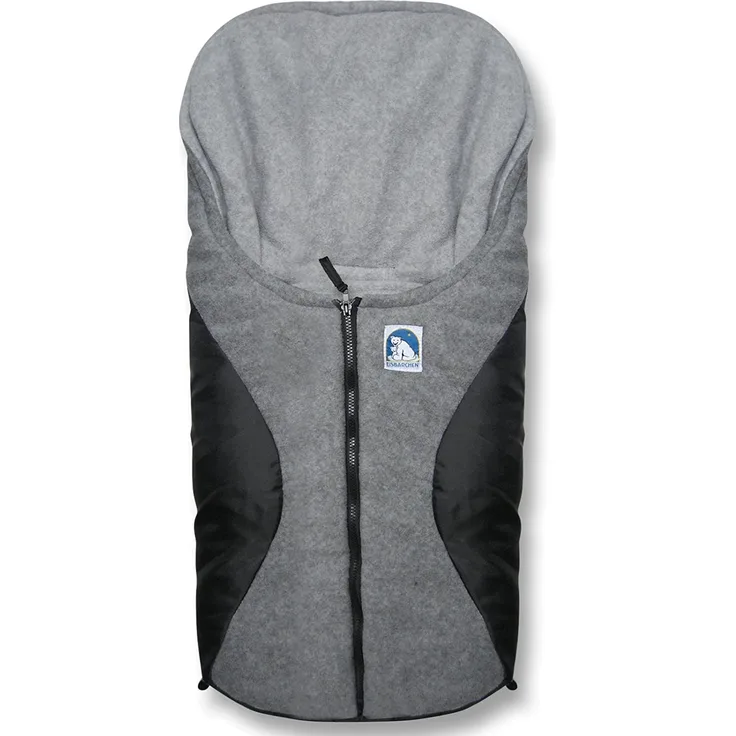 Heitmann Eisbärchen Fußsack Babyschale, Design:schwarz/grau GS, universell einsetzbar
