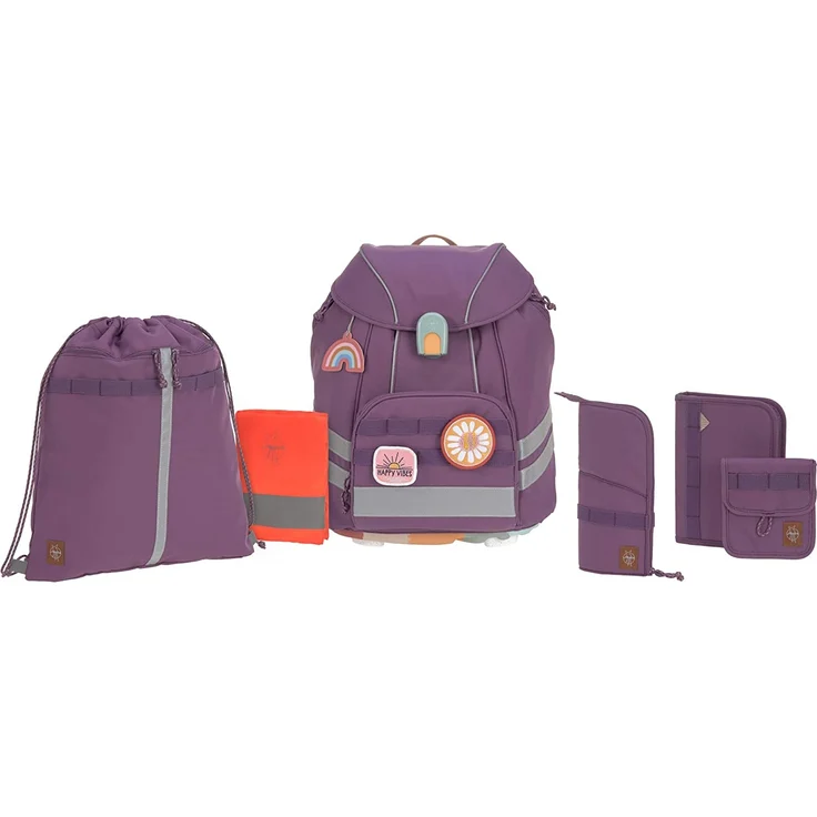 Lässig Schulranzen Set 7-teilig, Flexy Unique Purple – Bild 1