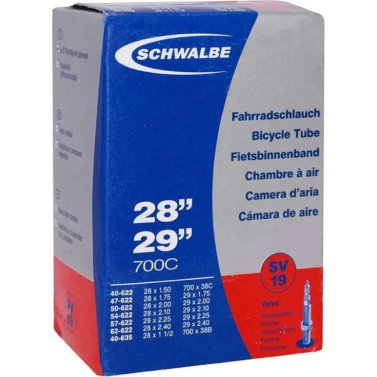 Schwalbe Schlauch SV19 (40/62-584/622/635) - 27,5/28/29x1. 50-2. 40" Zoll SV 40mm Sclaverand – Bild 2