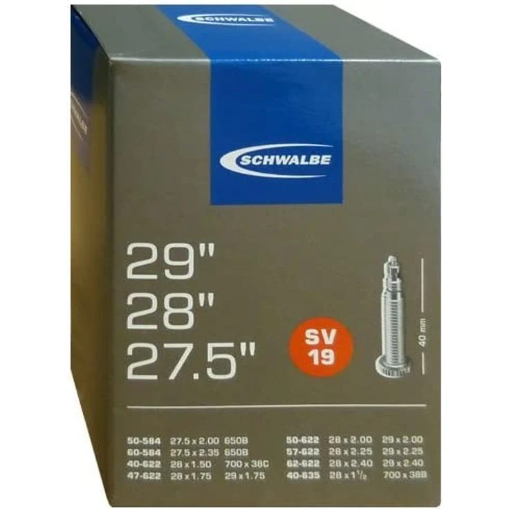Schwalbe Schlauch SV19 (40/62-584/622/635) - 27,5/28/29x1. 50-2. 40" Zoll SV 40mm Sclaverand – Bild 1