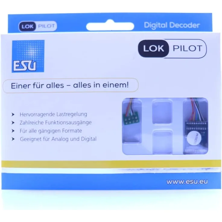 LokPilot 5 DCC/MM/SX/M4, 8-pi LokPilot 5 DCC/MM/SX/M4, 8-pin NEM652, Retail, Spurweite H0 ,0