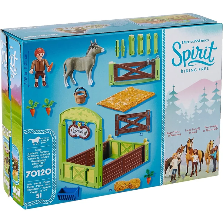 PLAYMOBIL 70120 - Spirit - Riding Free - Pferdebox Snips und Herr Karotte – Bild 2