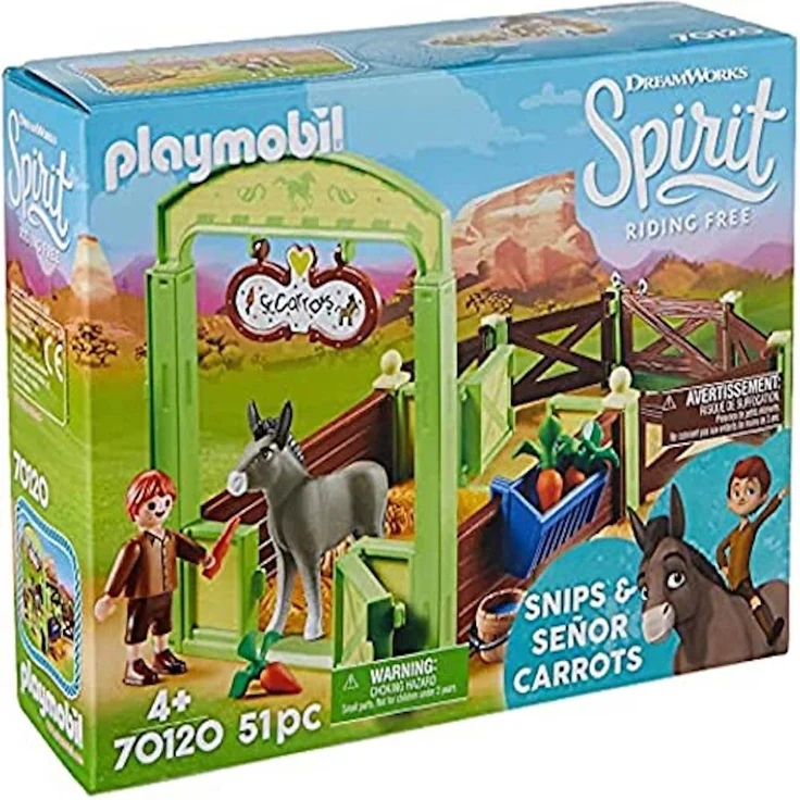 PLAYMOBIL 70120 - Spirit - Riding Free - Pferdebox Snips und Herr Karotte – Bild 1
