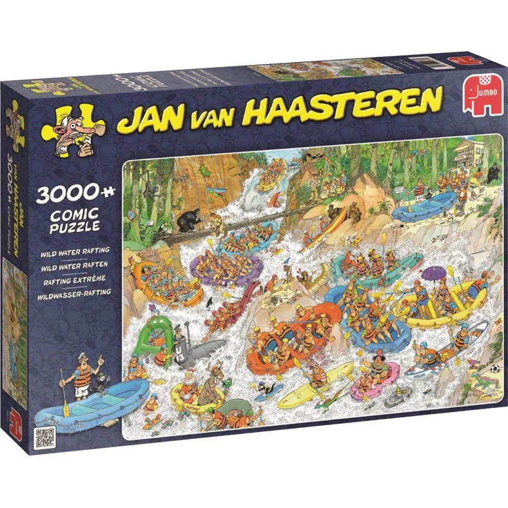 Jumbo 19017 - Jan Van Haasteren - Wildwasser Rafting, 3000 Teile Puzzle – Bild 1