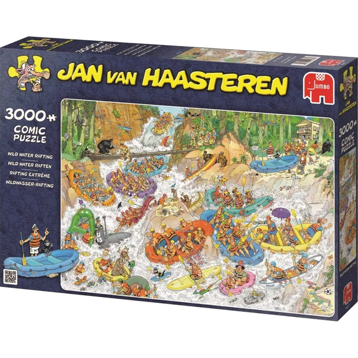 Jumbo 19017 - Jan Van Haasteren - Wildwasser Rafting, 3000 Teile Puzzle – Bild 4