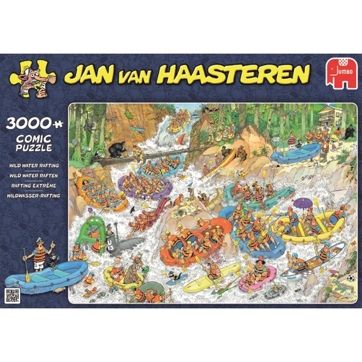 Jumbo 19017 - Jan Van Haasteren - Wildwasser Rafting, 3000 Teile Puzzle – Bild 3