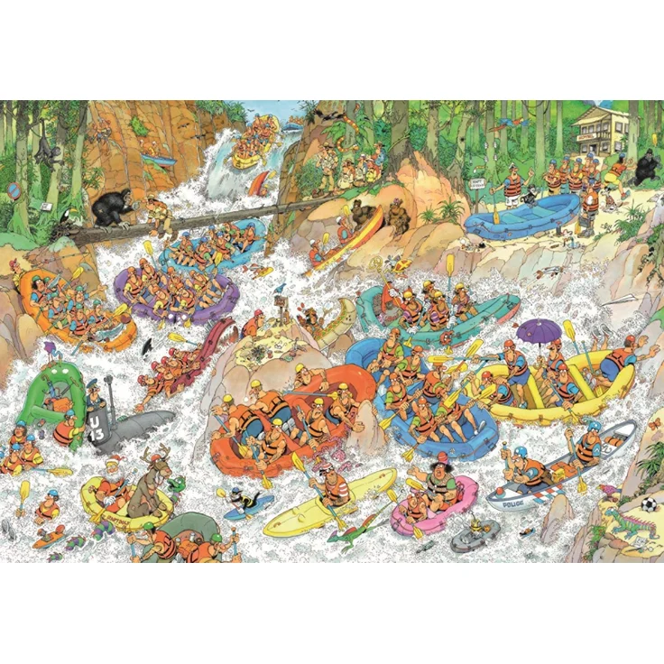 Jumbo 19017 - Jan Van Haasteren - Wildwasser Rafting, 3000 Teile Puzzle – Bild 2