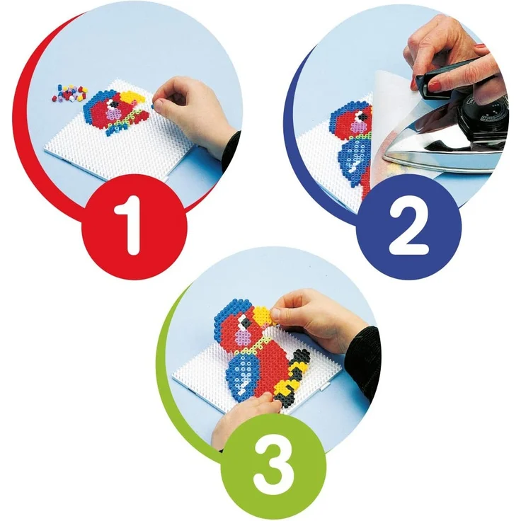 Hama Perlen 4584 Stiftplatten für Midi Perlen, Delfin, Drache, Seepferdchen und Kleiner Frosch - Preisvergleich – Bild 6