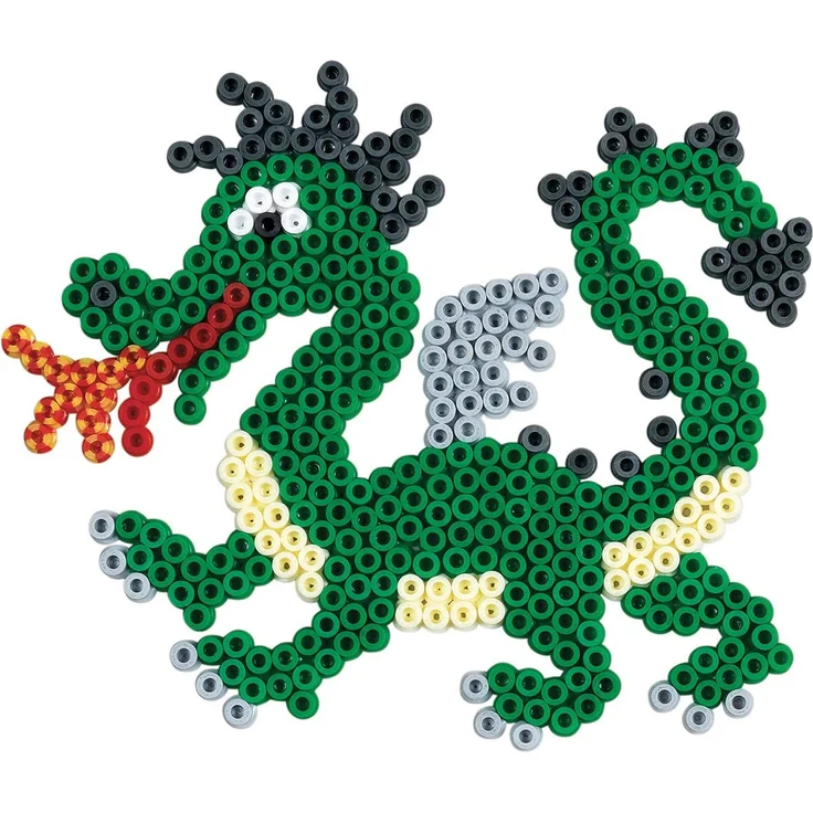 Hama Perlen 4584 Stiftplatten für Midi Perlen, Delfin, Drache, Seepferdchen und Kleiner Frosch - Preisvergleich – Bild 4