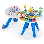Baby Einstein Around We Grow 4-in-1 Spieltisch und Lauflernhilfe, höhenverstellbar, mit Musik, abnehmbarer Spielstation, 15 Spielzeugen und vielem mehr