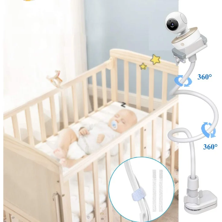 Babyphone Halterung Universal Kamera Halterung Kamera Halter Baby Kamera Handyhalter Kompatibel für Philips AVENT/Nuk/Reer/Babymoov/GHB/Hellobaby Babyphone die meisten Video-Babyphone – Bild 4