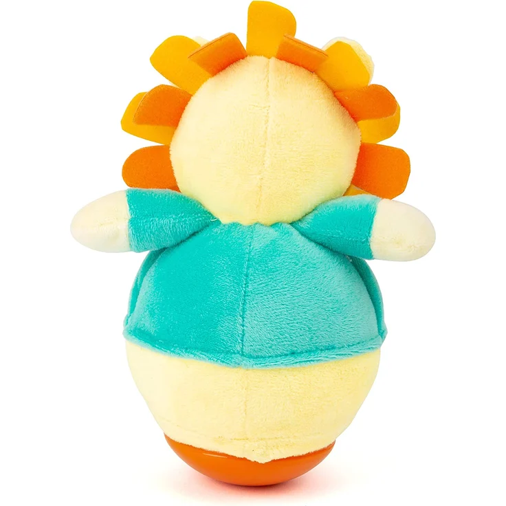 Small Foot 11426 Roly Poly Löwe, lustige Stehauf Figur aus Plüsch zum Greifen und Fühlen, Lernspielzeug Spielzeug, Mehrfarbig – Bild 4