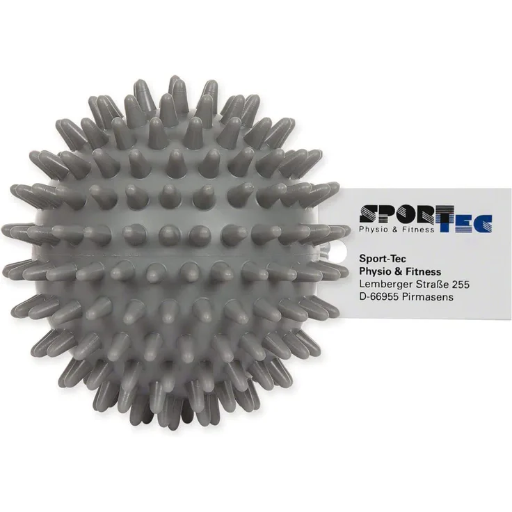 Igelball Massageball Reflexzonen Massage Selbstmassage hart 8 cm grau, grau