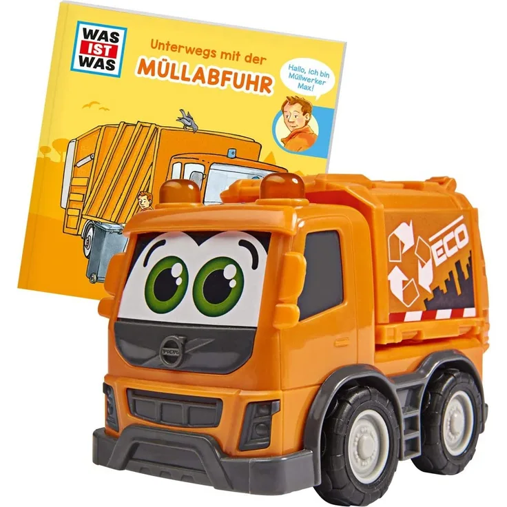 Tessloff 'WAS IST WAS' Dickie Toys Müllabfuhr. Set Fahrzeug + Buch