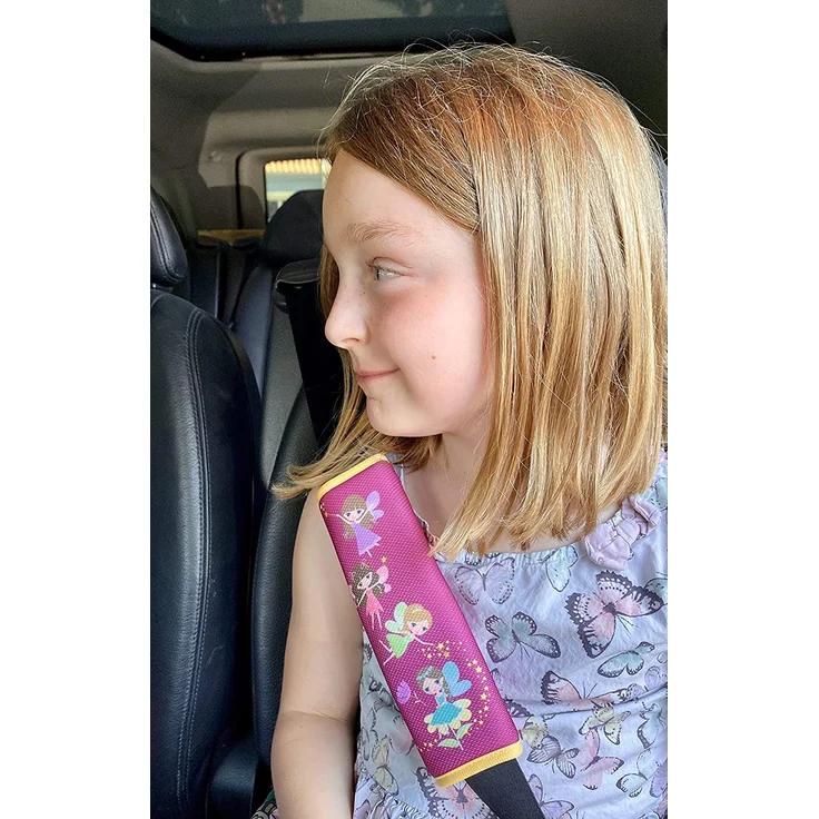 HECKBO® 1x Auto Gurtschutz mit magischem Fee Motiv - Sicherheitsgurt Schulterpolster Schulterkissen Gurtschoner Autositze Gurtpolster für Kinder, Mädchen - Schutz vor Gurt Einschneiden – Bild 5
