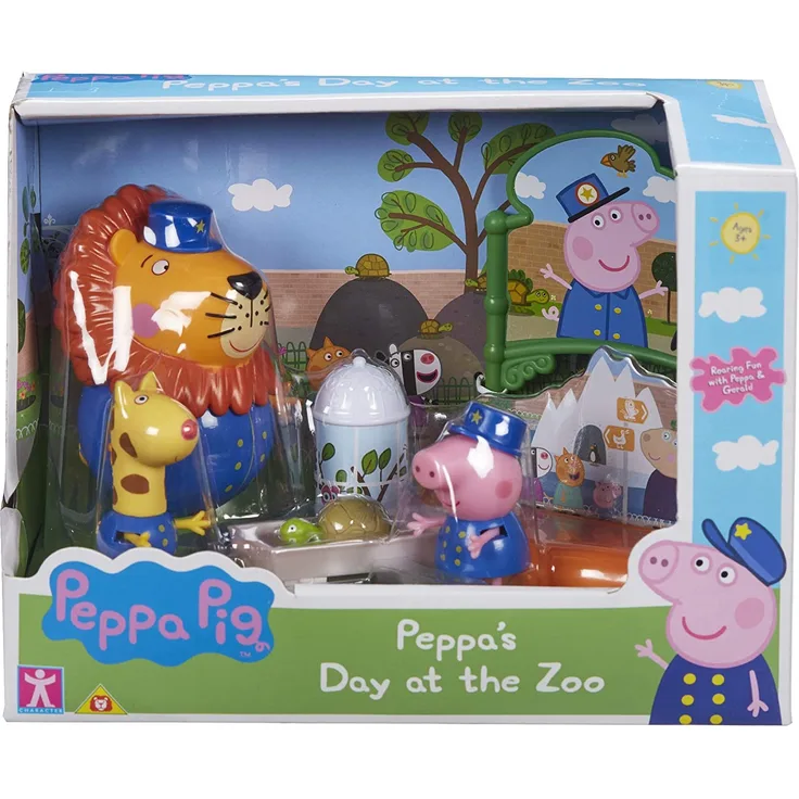 Character World - Peppa's Tag im Zoo | Spielset | Peppa Pig | Figur Peppa, Gerald & Herr Lion