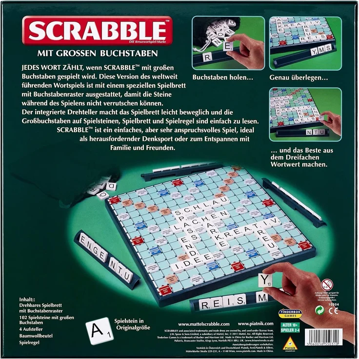 Piatnik 55031 - Scrabble mit großen Buchstaben – Bild 4