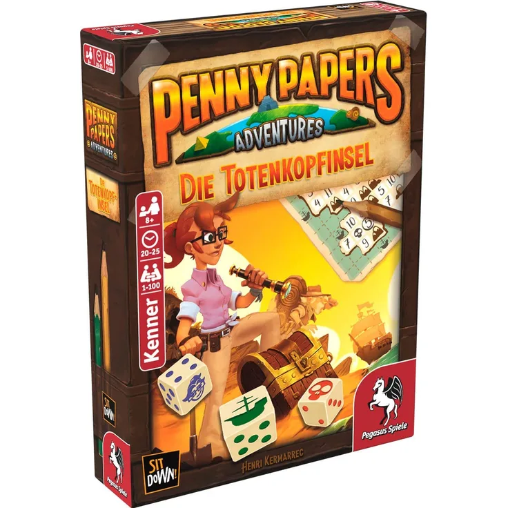 Pegasus Spiele 17651G - Penny Papers Adventures Die Totenkopfinsel