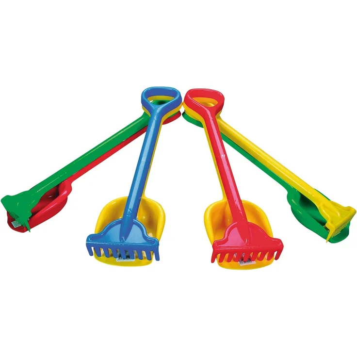 Simba 107124115 Kunststoff-Rechen mit Schaufel, 4-sortiert – Bild 1