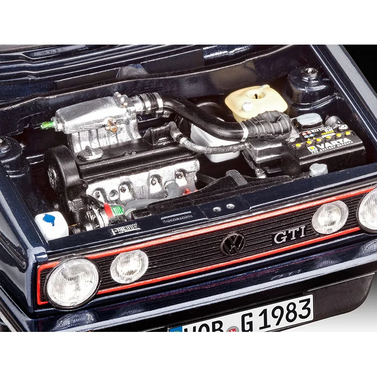 Revell Modellbausatz 05694 Volkswagen VW Golf GTI Autobausatz im Maßstab 1:24 in der Pirelli-Sonderedition maßstabsgetreu mit vielen Details Level 4 144 Jahr(e) – Bild 5
