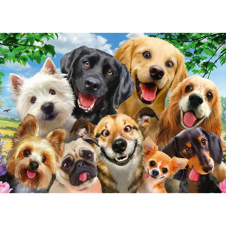 Schmidt Spiele - Puzzle - Hunde-Selfie, 500 Teile – Bild 2