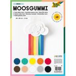 folia 23509 - Moosgummi, 10 Bögen in 10 Farben sortiert, 2 mm, ca. 29 x 40 cm - ideal für vielfältige Bastelarbeiten