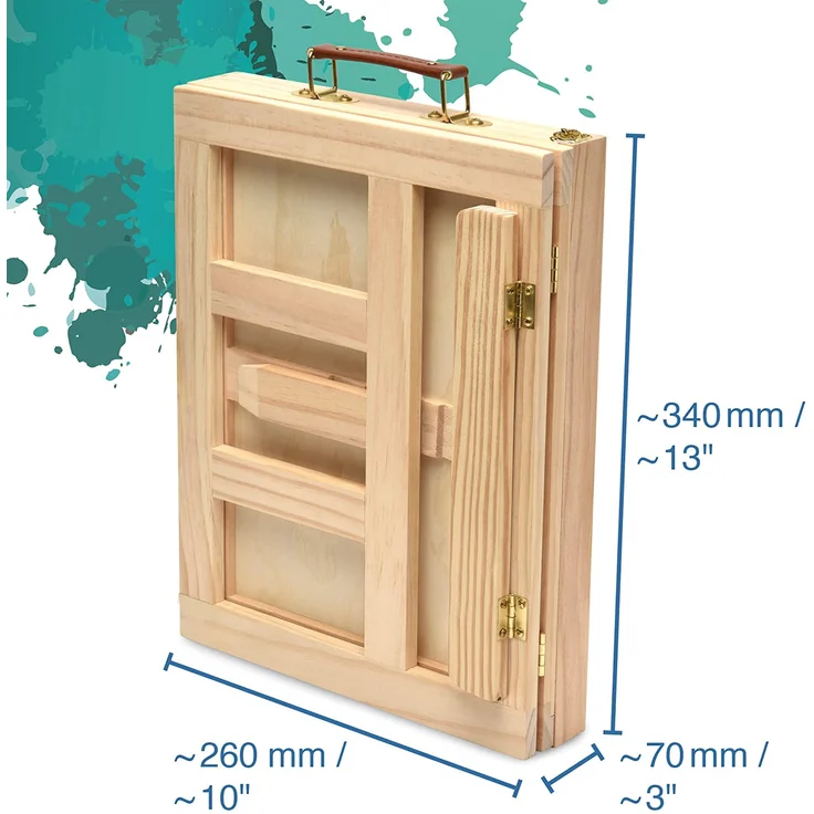 Artina 19-teiliges Malset Milano Malkoffer - Set mit integrierter Tischstaffelei & Keilrahmen Acrylfarbe Pinsel Palette Spachtel - Preisvergleich – Bild 7