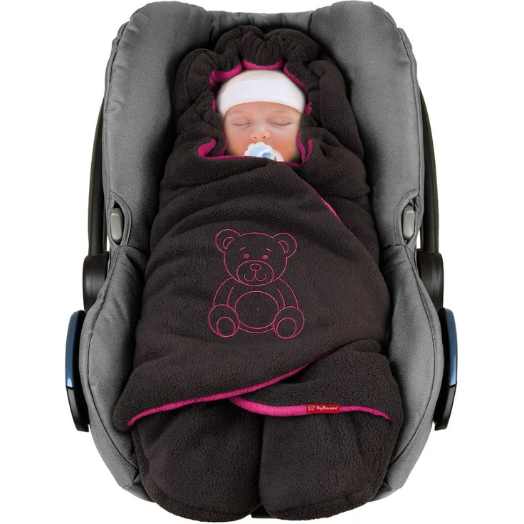 ByBoom Baby Winter-Einschlagdecke"Das Original mit dem Bären", Universal für Babyschale, Autositz, z. B. für Maxi-Cosi, Römer, für Kinderwagen, Buggy oder Babybett – Bild 1