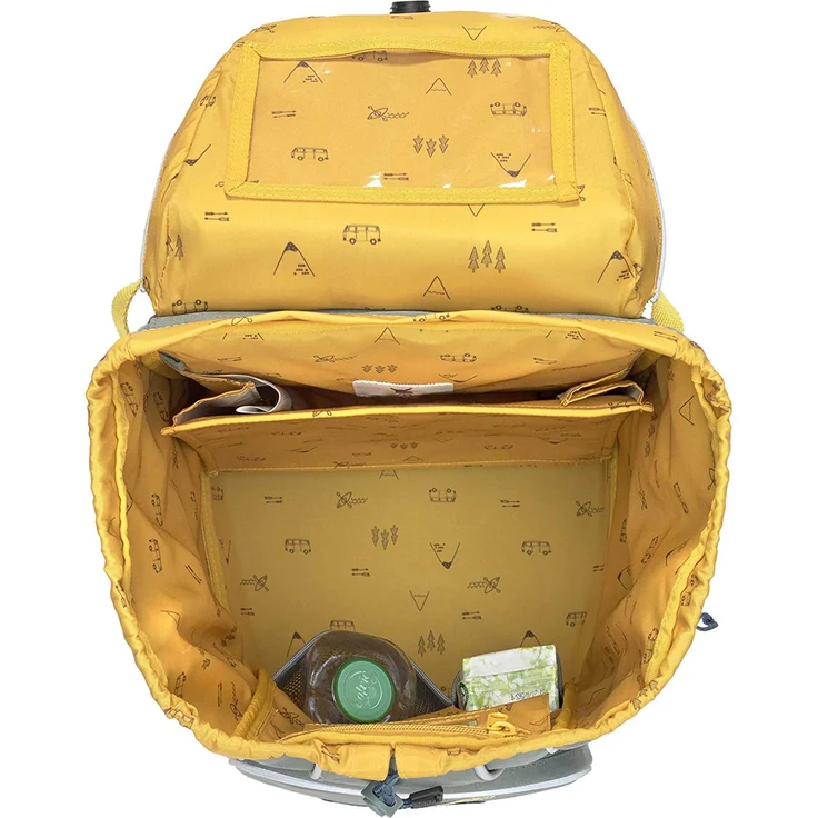 Lässig Schulrucksack-Set 5tlg. 4Kids - Motiv: Adenture Bus, 40 cm, 23 Liter, 1,2 kg - Farbe: grau,gelb, mit reflektierenden Elementen – Bild 19