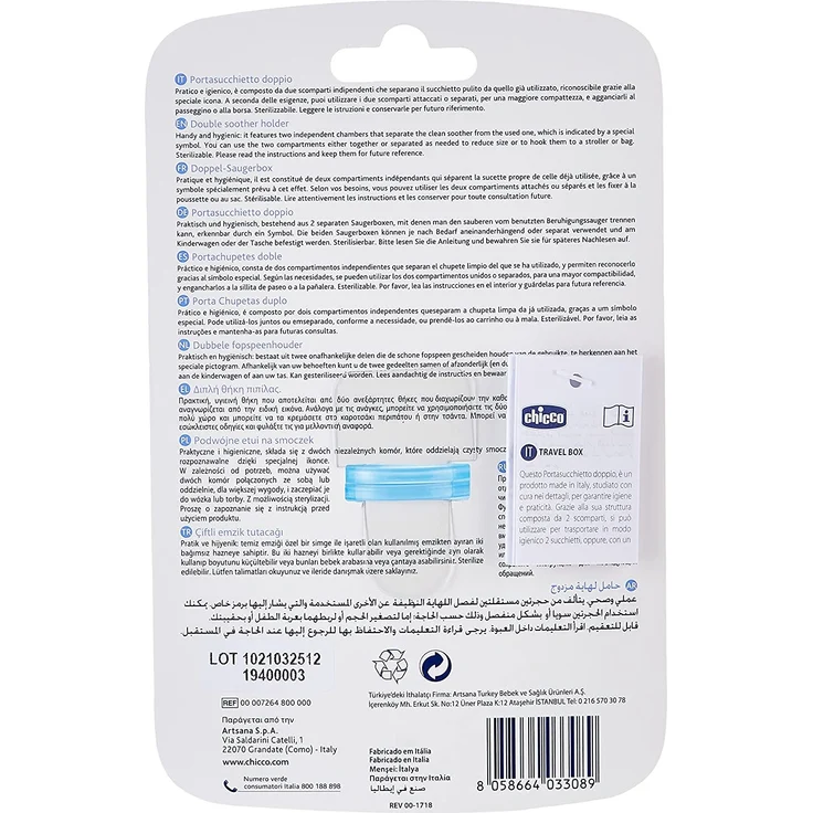 Chicco 2er Schnullerbox, blau – Bild 3