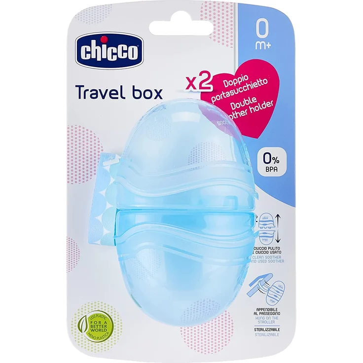 Chicco 2er Schnullerbox, blau – Bild 2