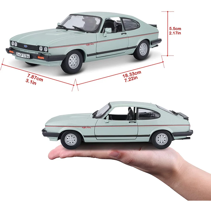 BBURAGO Ford Capri 1600 GT (1982) 1/24 Oldtimer-Modell Vormontiert 1:24 Ford Capri 1600 GT Beide Geschlechter Tür – Bild 6
