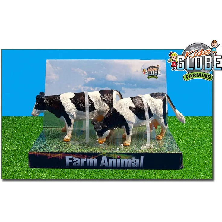 Van Manen Farm 2 Kühe 1:32 Schwarz/Weiß, stehend, Bauernhof Tiere