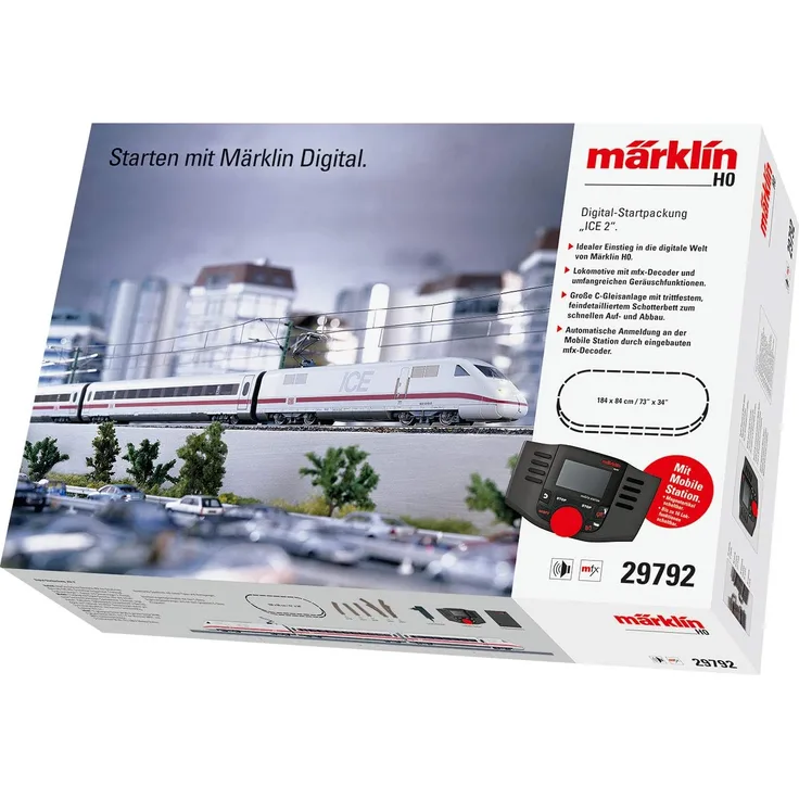 Märklin 29792 - Digital-Startpackung „ICE 2“. 230 Volt, DB AG, Spur H0