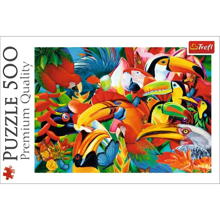 Trefl Puzzle 500 Teile, Bunte Vögel