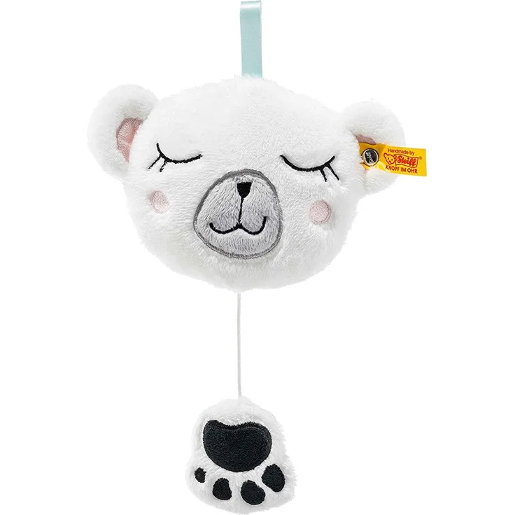 Steiff 241321 Soft Cuddly Friends Iggy Eisbär Spieluhr, mehrfarbig