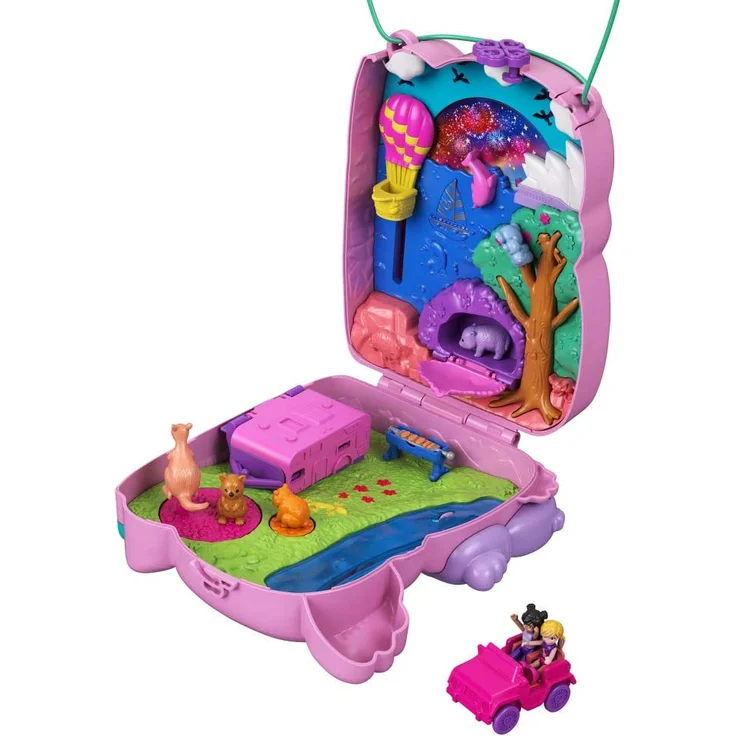 spielset und Tasche Koala 16 cm rosa/violett 5-teilig – Bild 1
