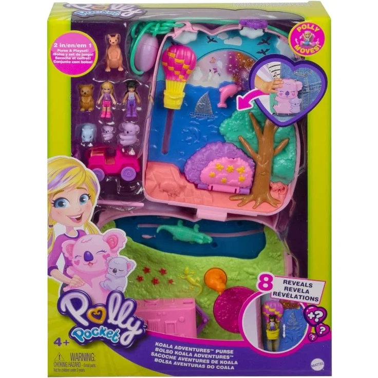 spielset und Tasche Koala 16 cm rosa/violett 5-teilig – Bild 6
